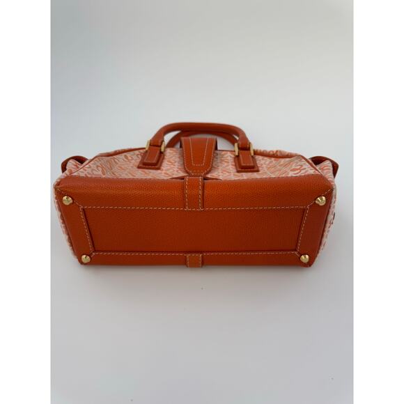 Loewe Orange Anagram Canvas and Leather Boston Bag - Picture 4 of 11